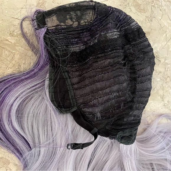 Ombre Purple to Lavender Silver Long Synthetic Hair Trendy Cosplay Wig - Picture 2 of 6